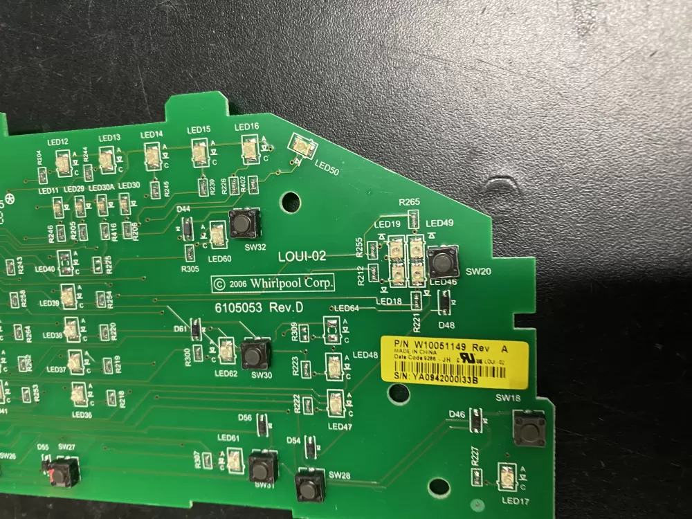 W10051149 WPW10051149 PS11748073 Washer Control Board AZ14625 | BK1455