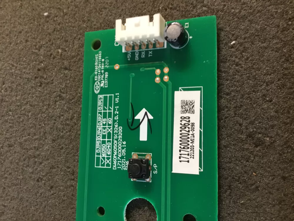 Samsung Display Board Panel PBA Dishwasher DW60M6050FW AZ105369 | NR384