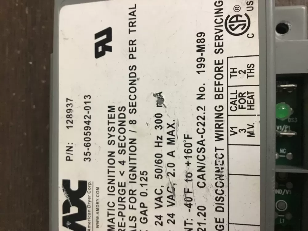 35-605942-013 Direct Spark Ignition Module 24V/50-60Hz (Fenwell) AZ17319 | NR202