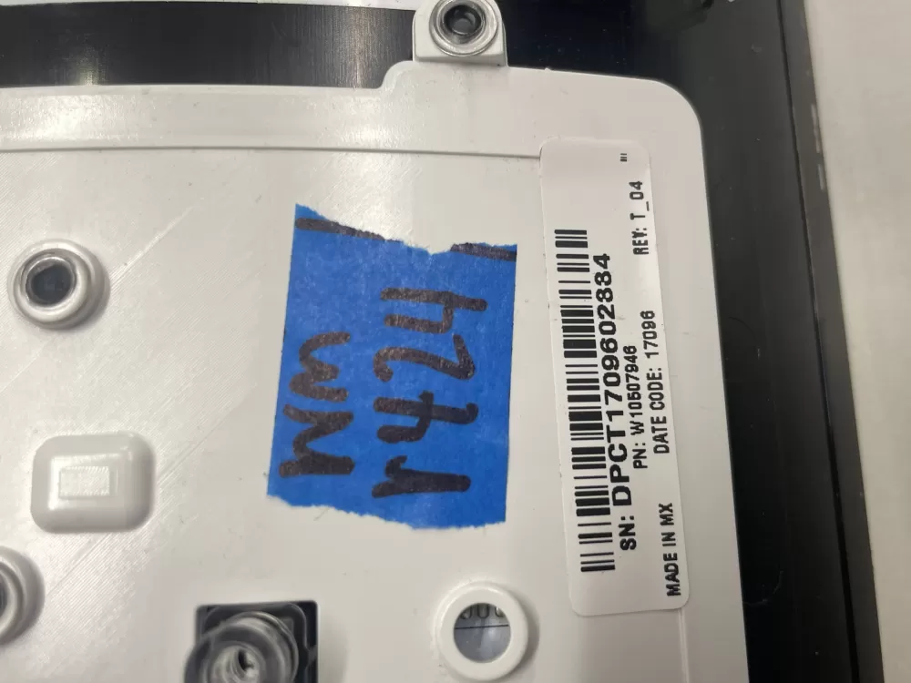 W10507946 Whirlpool Dryer Control Panel