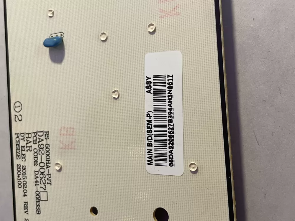 Samsung DA92 00627B Refrigerator Control Board Dispenser AZ195779 | Wm778