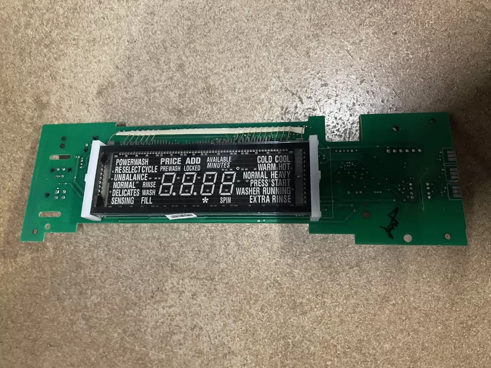 Maytag W11323695  AP6887094  W11229666  W10781747  W10821580  W10821595  W10849076  W10849081  W10866347  W10866387  W10866388  W10873788  W10873812  W10873825  W10881723  W10881724  W10881725  W10895092  W10899812  W10899813  W10903929  W10903932  W10903934  W10909058  W10909059  W10917839  W11033881  W11033882  W11033883  W11051561  W11051562  W11051563  W11085746  W11085747  W11100599  W11105542  W11226801  W11302601 Washer Control Board UI Display