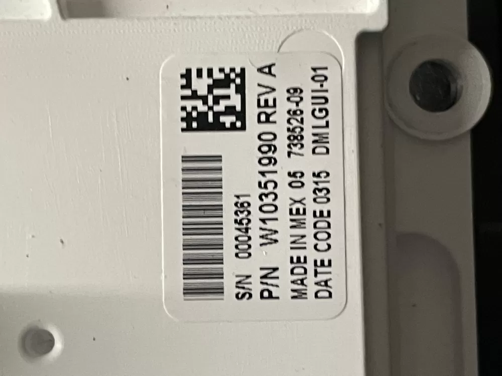 Kenmore Dryer Control Board W10351990 WPW10351990 AZ9287 | WMV243