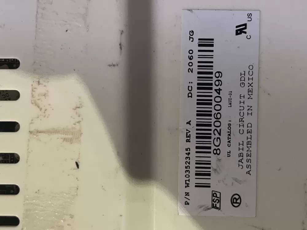 Whirlpool W10352345 Dryer UI Control Board AZ35136 | Wm399