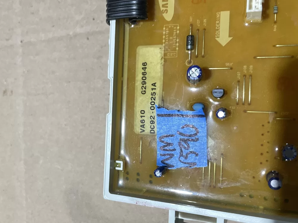 GE Samsung DC92-00251A Dryer Control Board AZ65911 | Wmv585