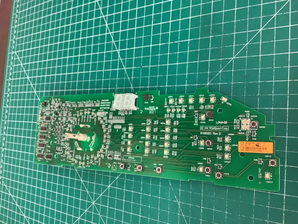 8564290 Whirlpool Washer User Interface