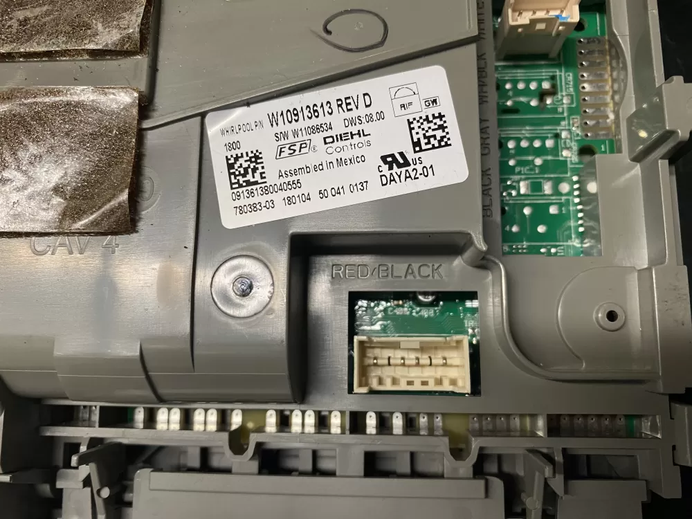 KitchenAid W10913613 W10913615 Dishwasher Control Board AZ10547 | BK1454