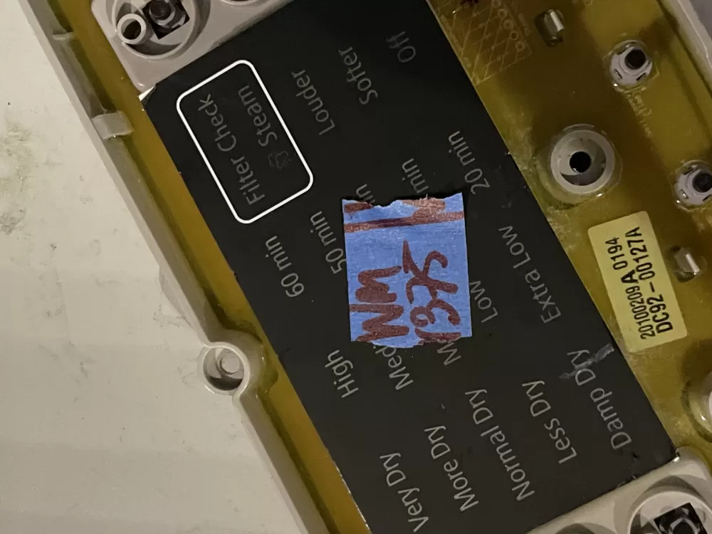 Samsung DC92 00127A Dryer Control Board AZ34288 | Wmv375