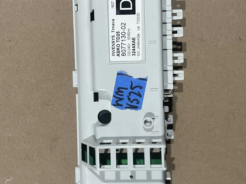 Asko 8077130-02 Main Control Board AZ97902 | Wmv525