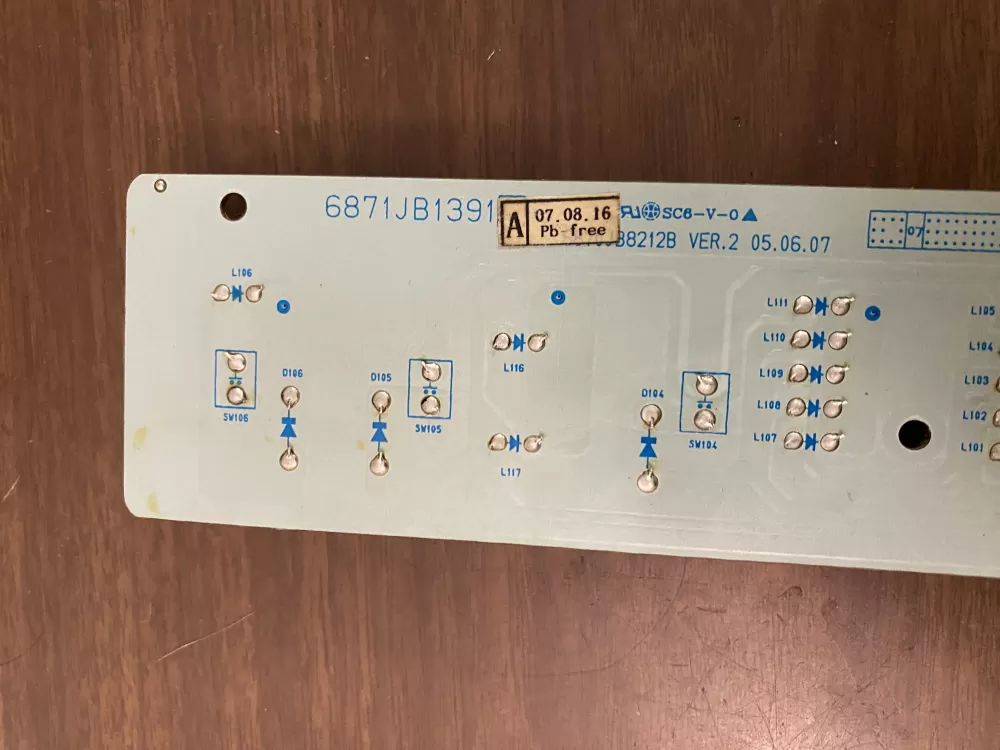 LG 6871JB1391A Refrigerator Control Board Display AZ82785 | BK2003