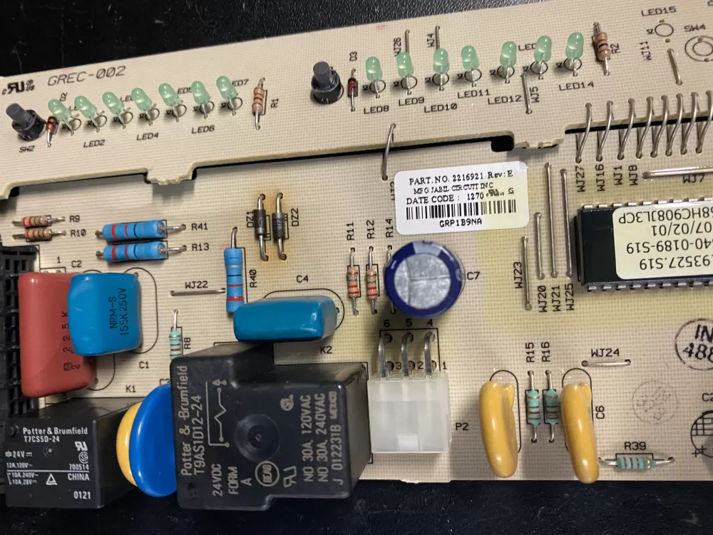 Whirlpool  Kenmore 2216921 Refrigerator Control Board