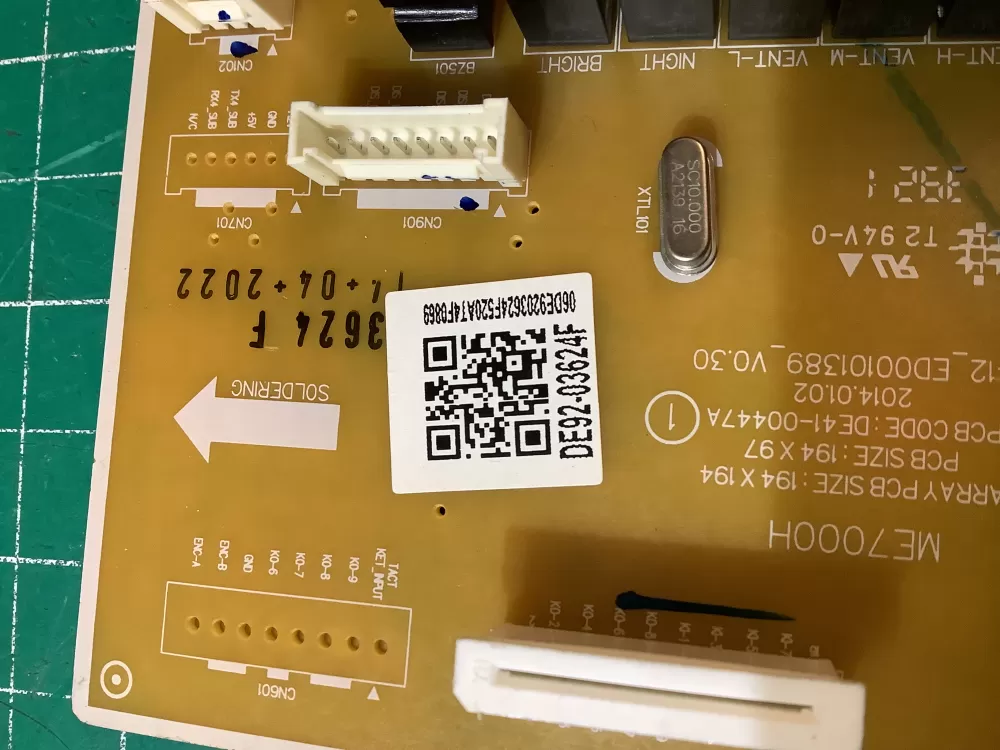 Samsung DE92-03624F Microwave Control AZ214708 | NR2806