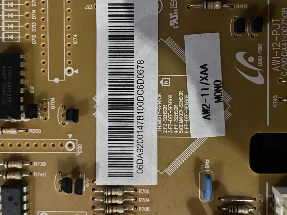 Samsung DA92 00147B DA41 00750A Refrigerator Control Board AZ35307 | Wm424