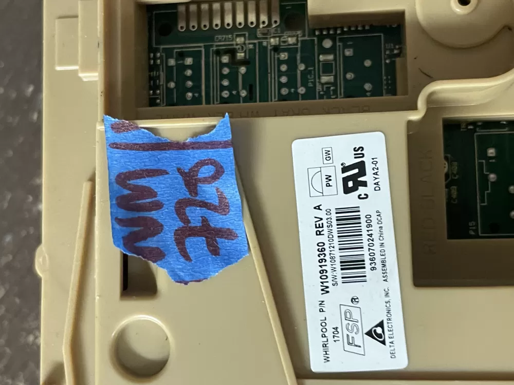 Whirlpool W10919360 W11087226 Dishwasher Control Board AZ48093 | Wm728