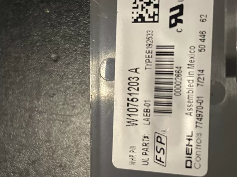 Whirlpool Maytag W10751203 W10864049 Washer Control Board AZ28465 | WM227