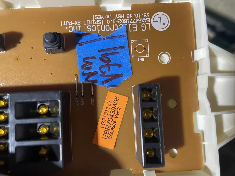 LG EBR75439405 Dryer Control Board Display AZ152590 | Wmv791