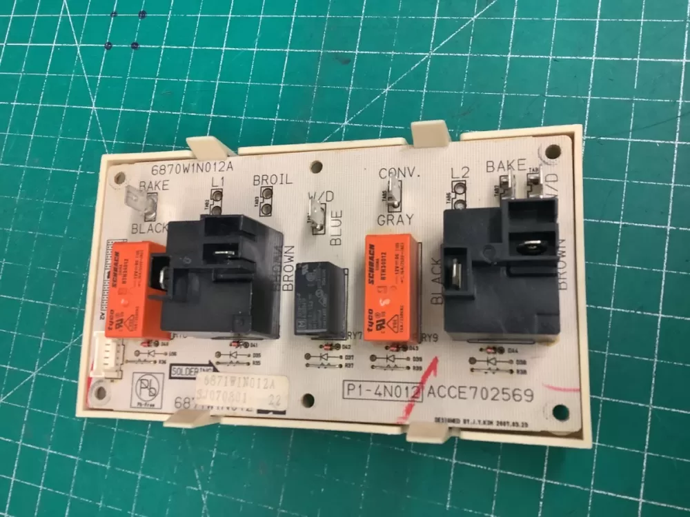 6871W1N012A LG Range Electric Control Relay Board