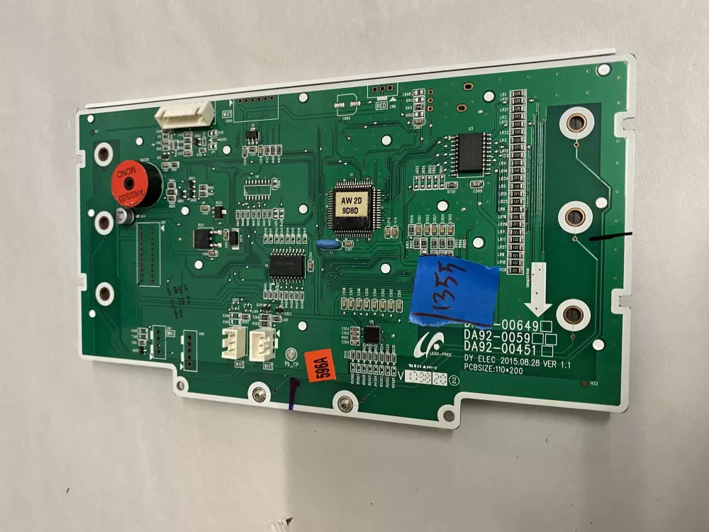 Samsung DA92 00649A Refrigerator Control Board Dispenser AZ210992 | BK1355