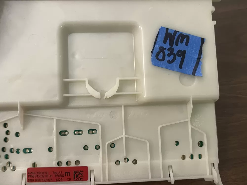 Bosch 9000 192 887 Dishwasher Control Board AZ104375 | Wm837