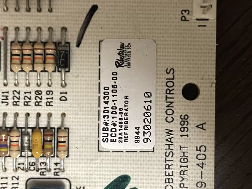 Sub-Zero 3014300 81426736 Refrigerator Control Board AZ37277 | Wm458