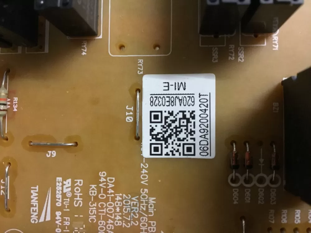 Samsung DA92 00420T DA9200420T Refrigerator Control Board AZ6052 | NR470