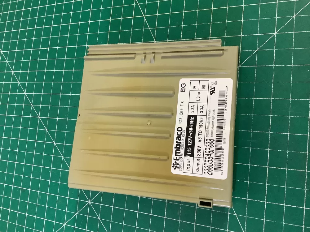 GE 519303092  VCC 1156 01 F 41  200D5948P008  Refrgerator Inverter