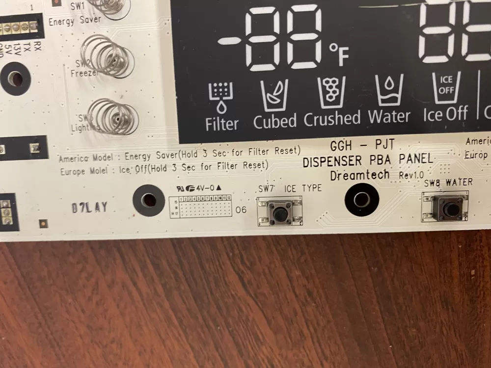 Samsung DA97-00522A Refrigerator Dispenser Control Board AZ37222 | BK74