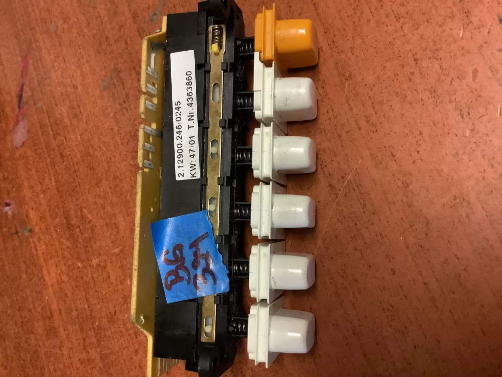 Miele 4363860 Washing Machine Control Board Push Button Switch AZ225114 | BG324