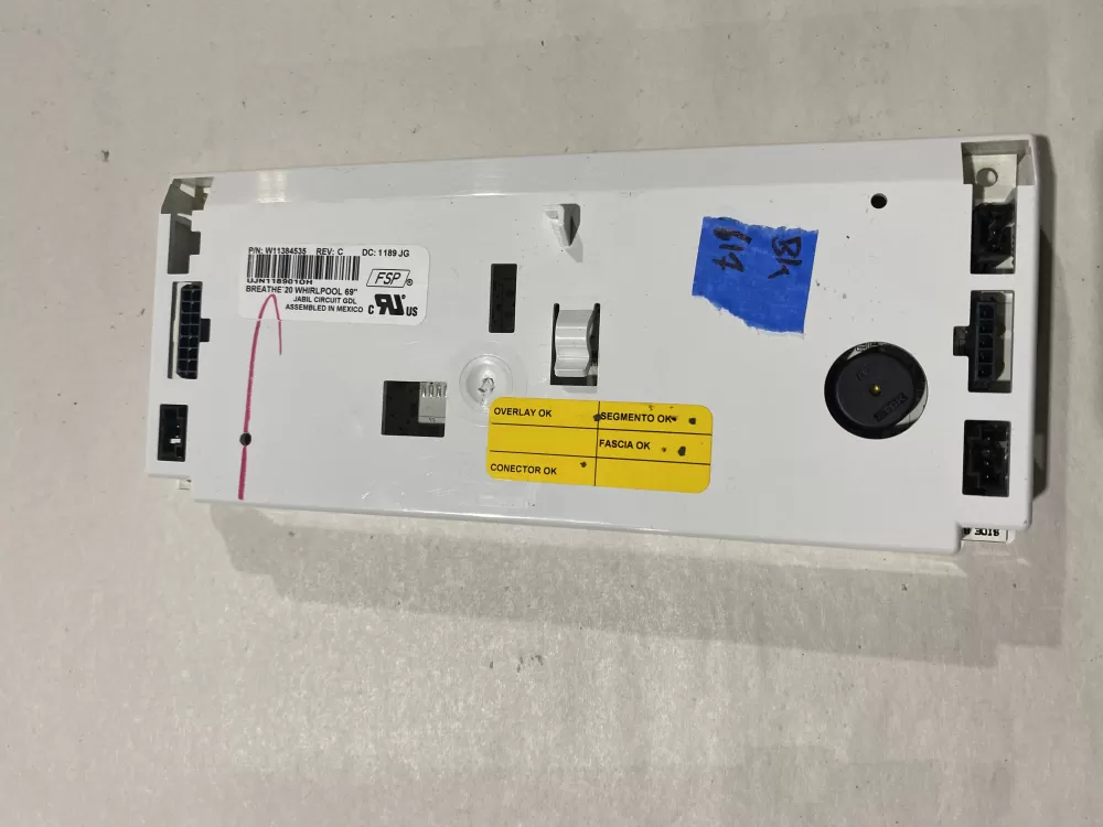 Whirlpool W11384535 Refrigerator Control Board Dispenser AZ105219 | BK617