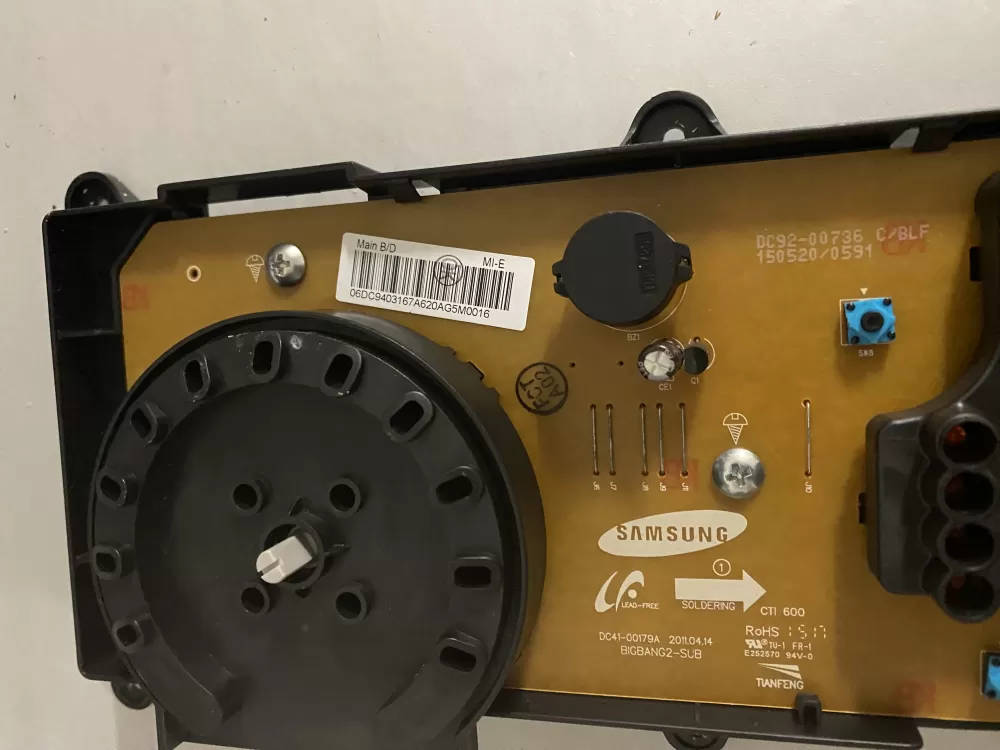 Samsung DC94-03164A DC94-03167A Washer Control Board