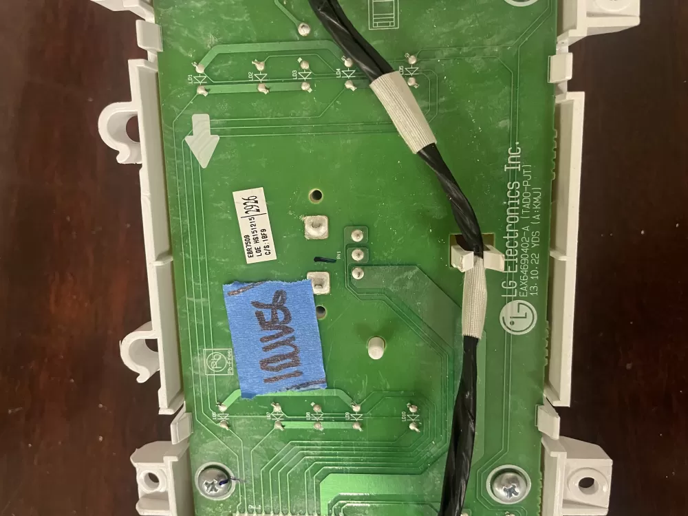 Kenmore EBR75092926 Washer Control Board UI Display AZ27572 | KMV56