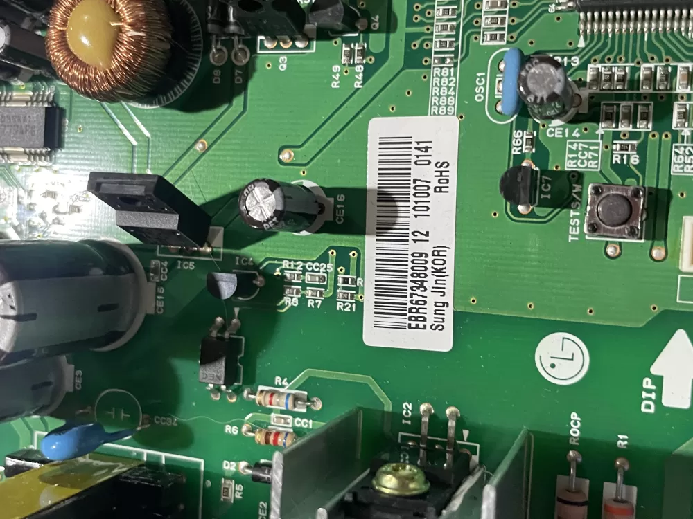 LG EBR67348009 Refrigerator Control Board AZ192484 | Wm1036