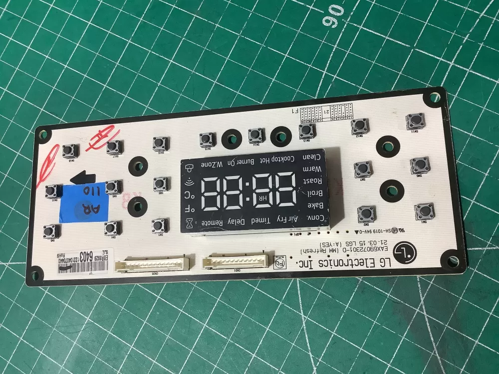 LG EBR89296403 Oven Range UI Display Control Board AZ195973 | AR110