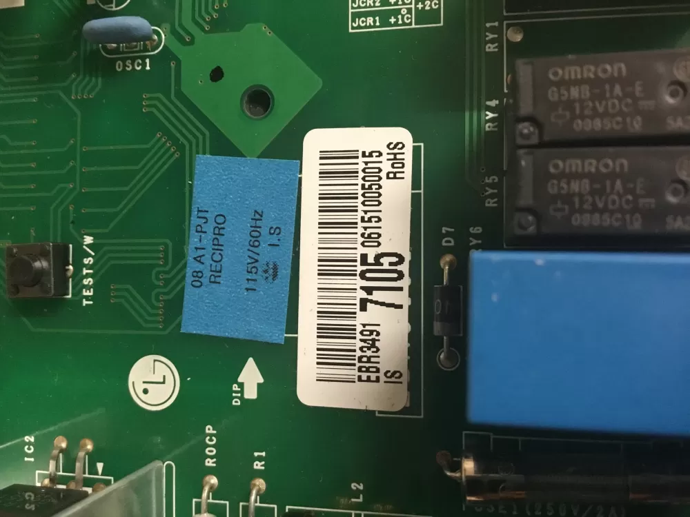 LG EBR34917105 Main Power Control Board AZ18440 | NR64