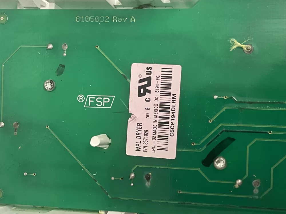 Whirlpool 8571929 8571954 8571955 Dryer Control Board AZ207161 | KMV859