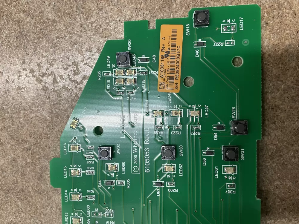 Whirlpool W10051166 Dryer Control Board AZ8131 | KM1532