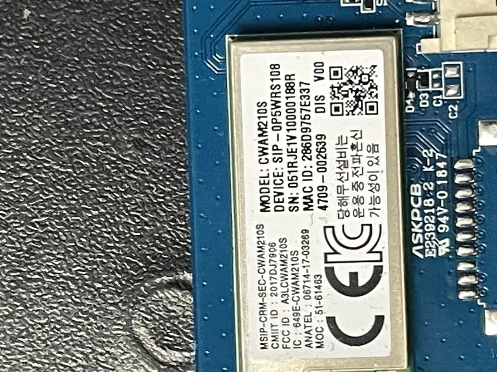 Samsung Dishwasher 4709-002639 Wifi Control Board AZ18009 | WM1255