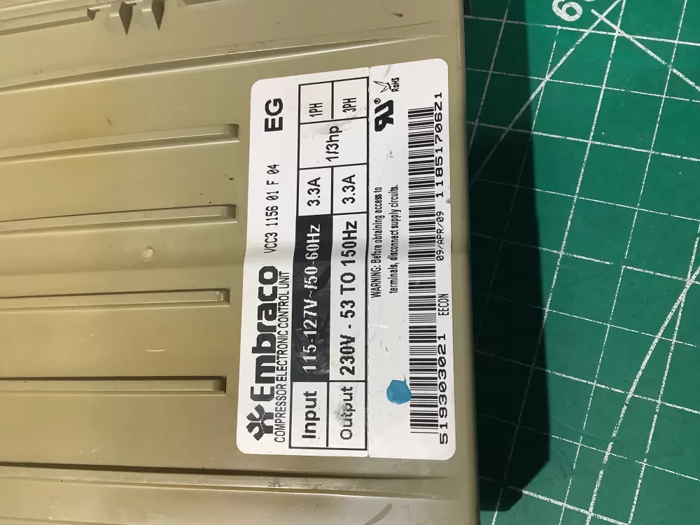 GE 519303021 Refrigerator Invter Control Board AZ195609 | AR1216