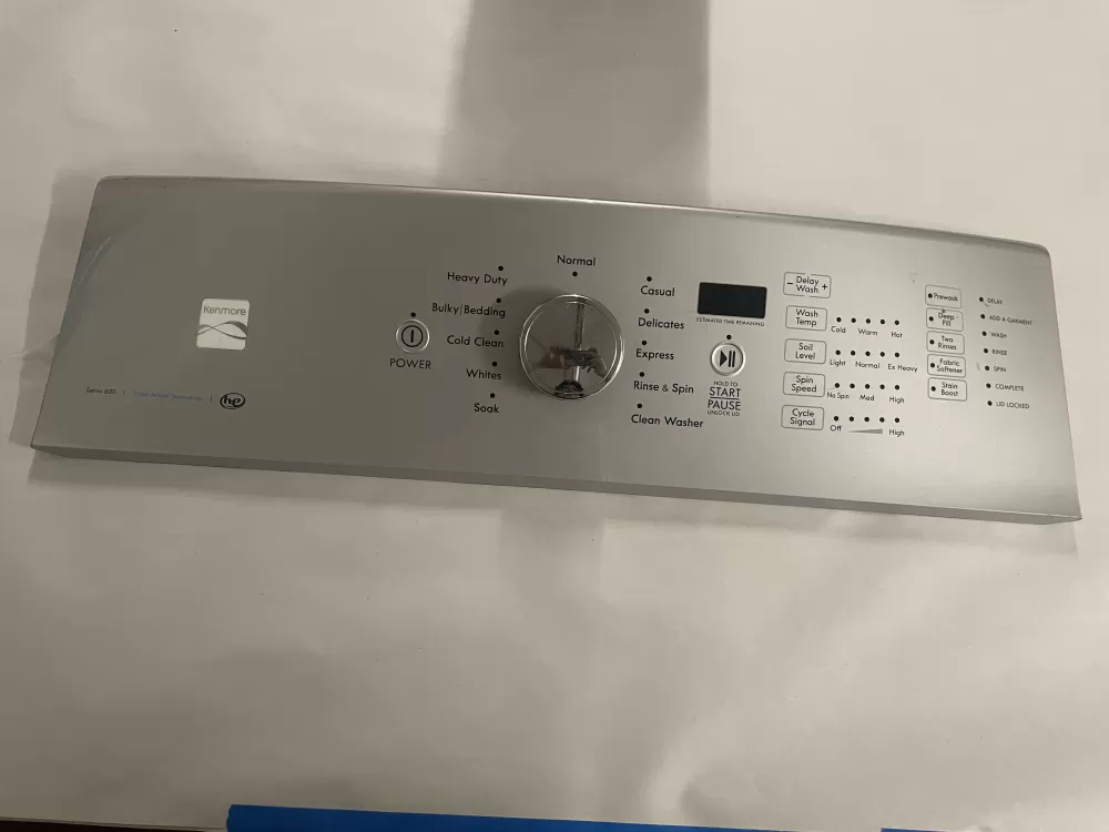 Kenmore W10643919 W10873012 Washer Control Panel Overlay
