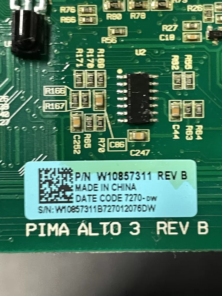 Maytag Whirlpool W10857311 Washer Control Board Rev AZ17983 | WM1236