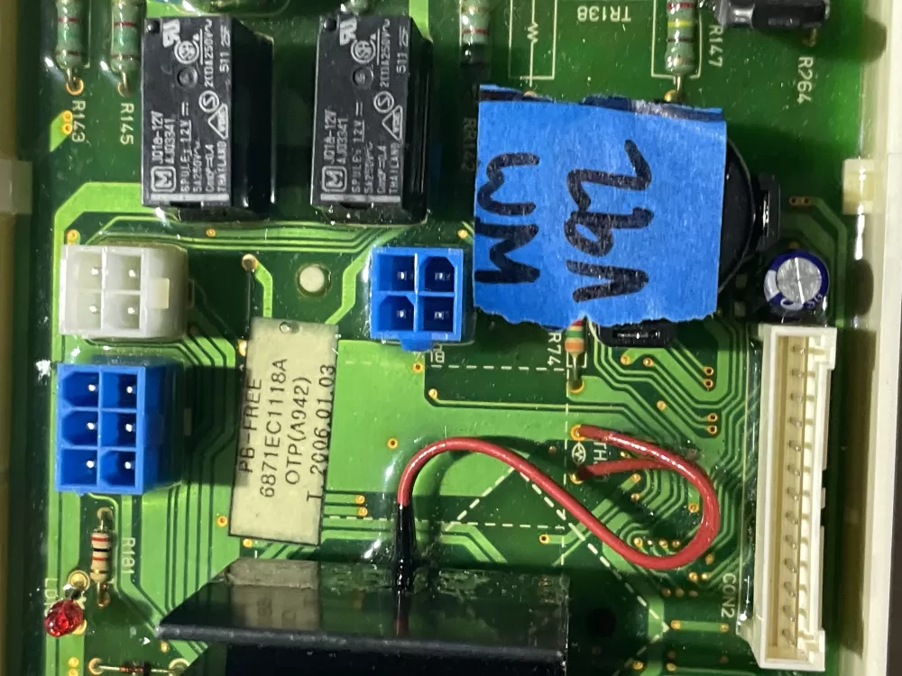LG 6871EC1118A 6870EC9138A Washer Control Board AZ200709 | WMV92
