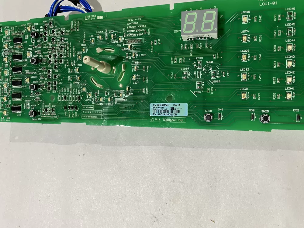 Whirlpool Kenmore W10583043 Washer Control Board Interface AZ152708 | BK58