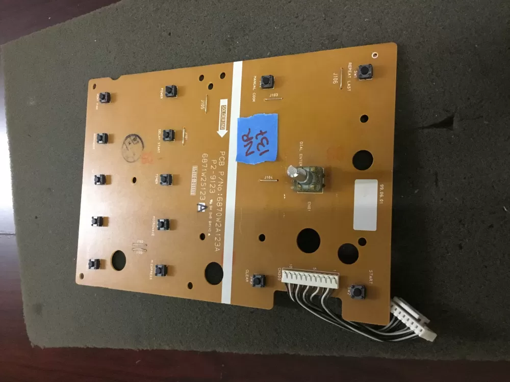 GE 6871W2S123A 6870w2a123a Microwave Control Board AZ100523 | NR137
