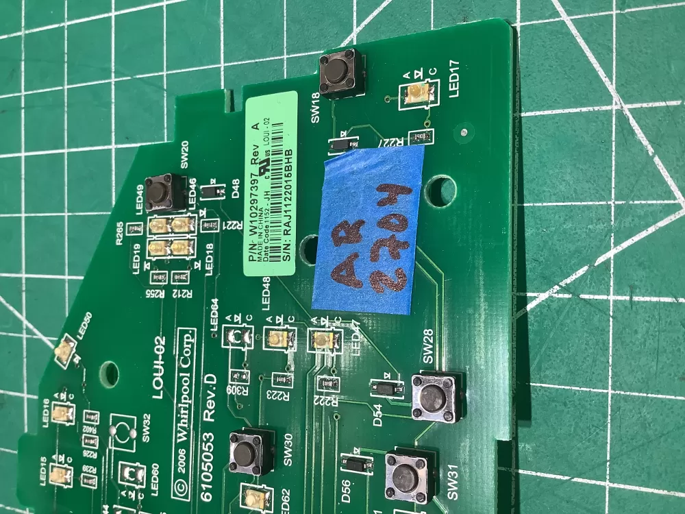Whirlpool W10297397 WPW10297397 Washer Control Board AZ183541 | AR2704