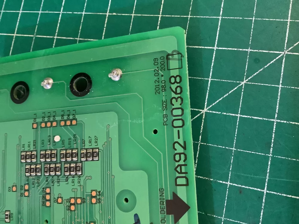 Samsung DA92-00368 B Refrigerator Dispenser UI Control Board AZ196471 | NR307