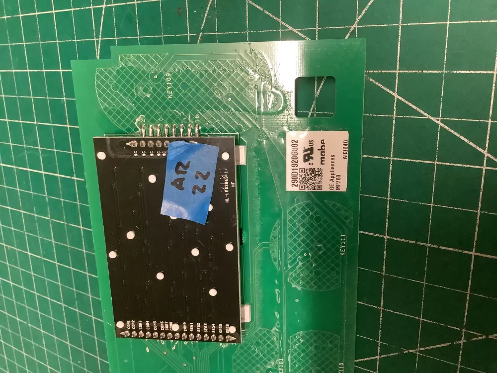 GE Washer User Interface Control Board  290D1920G002 AZ205209 | AR22