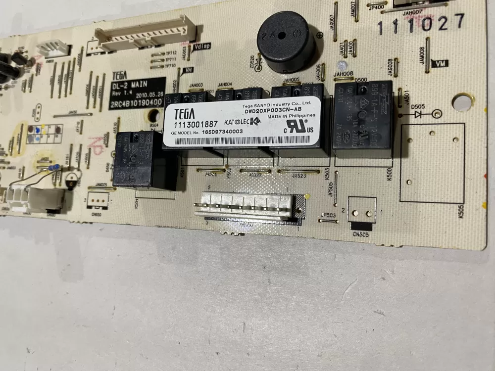 GE 165D9734G003 Dishwasher Control Board AZ160392 | BK1830