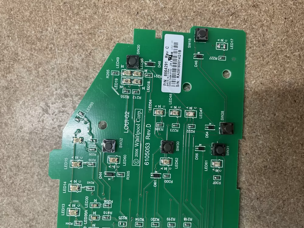 Whirlpool Maytag Kenmore Sears 8564291 Washer Control Board AZ23542 | KM1321