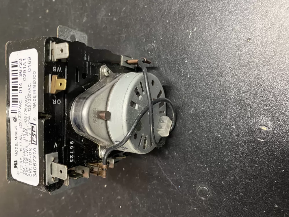 Whirlpool 3406721A AP3097855 3406721 WE04X10051 PD00055758 WE4X10051 877373 AP3637093 PS265288 EAP265288 Dryer Timer
