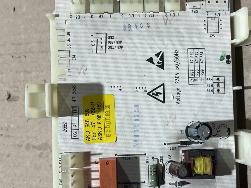 Asko Control board 546603 EEP 47 732-01 ASKO 8061759 AZ73438 | KM1576